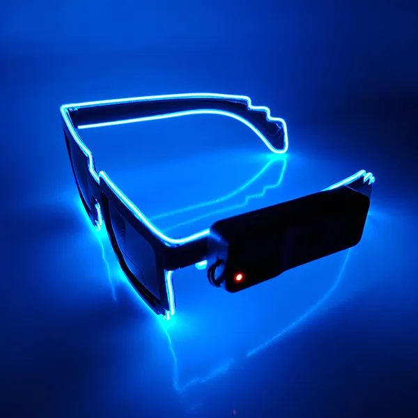 LED Pixel Glasses Blue - Image 3