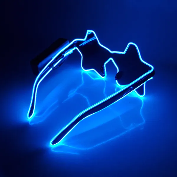 LED Star Glasses Blue - Image 2