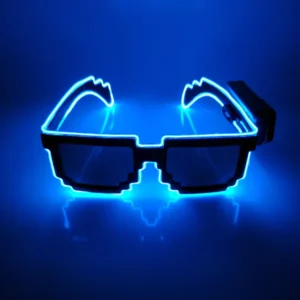 LED Pixel Glasses Blue