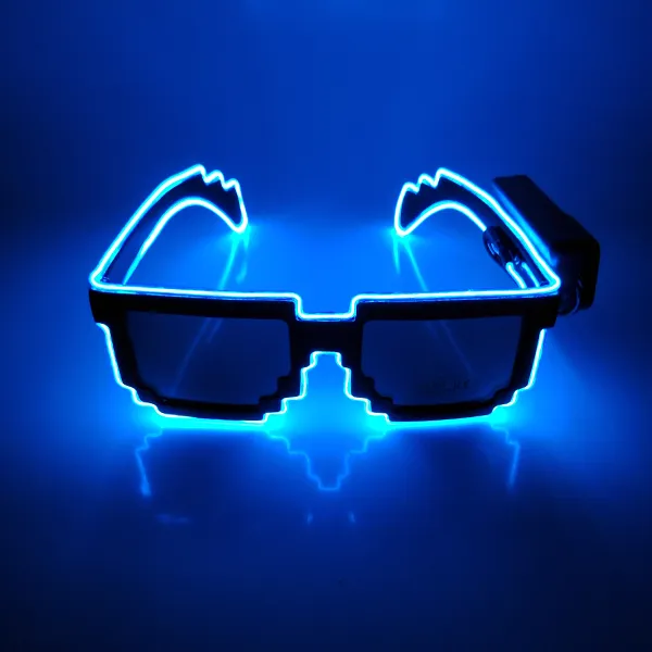 LED Pixel Glasses Blue