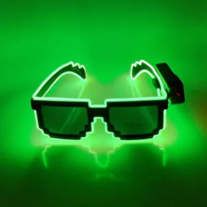 LED Pixel Glasses Green