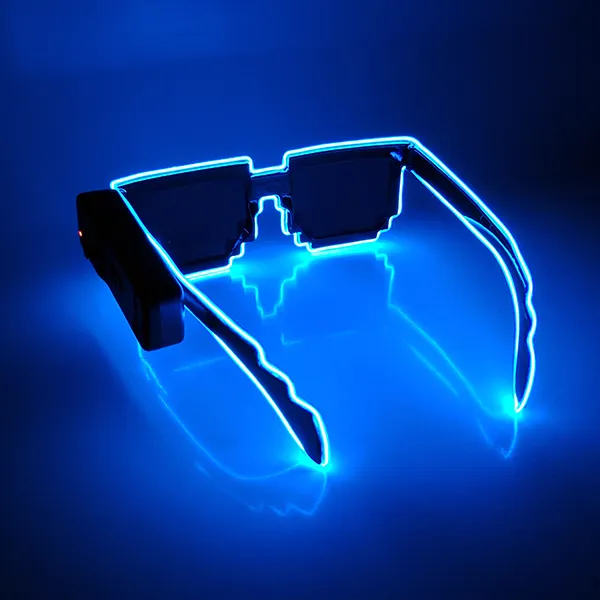 LED Pixel Glasses Blue - Image 2