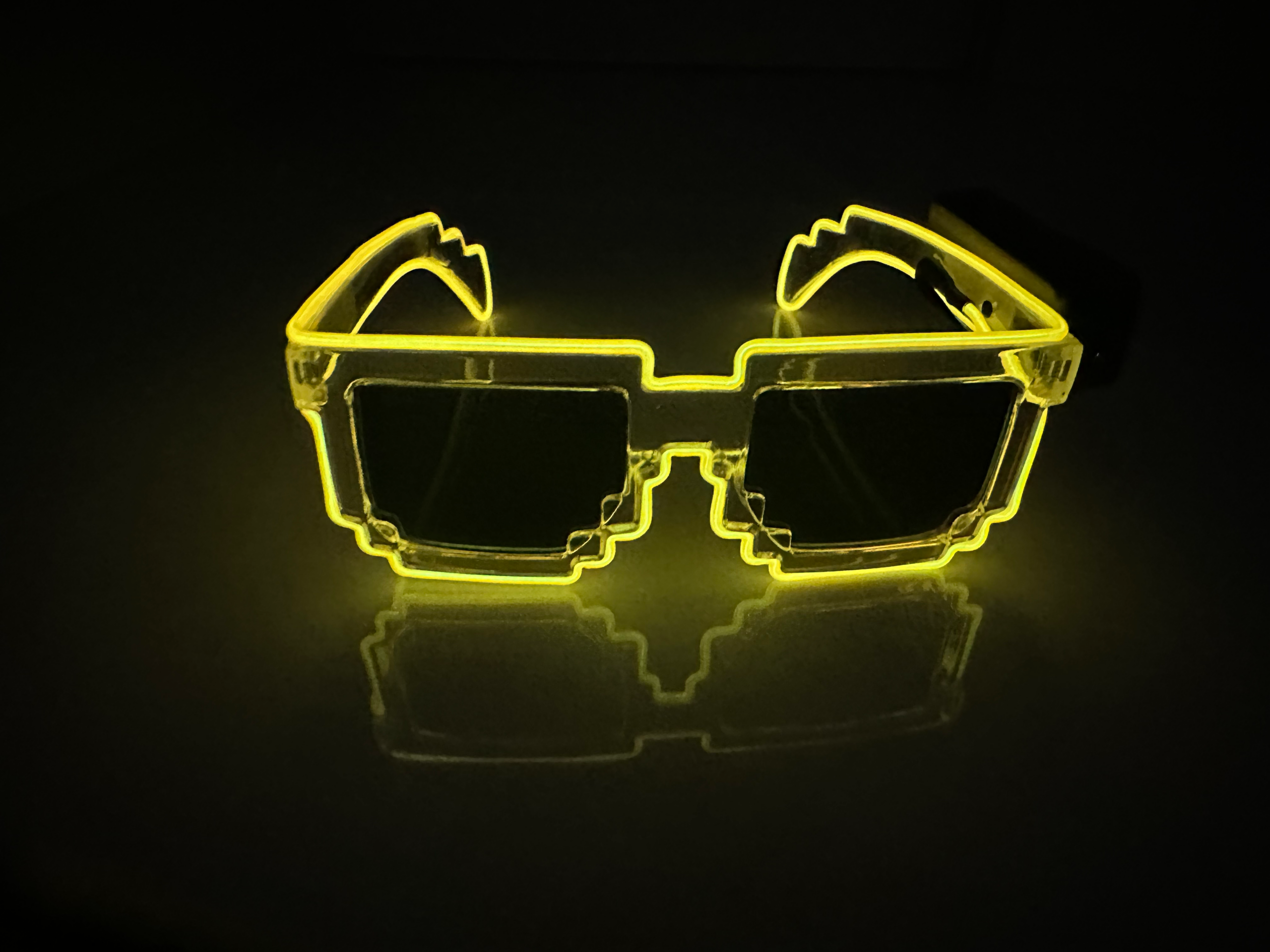 LED Pixel Glasses Yellow