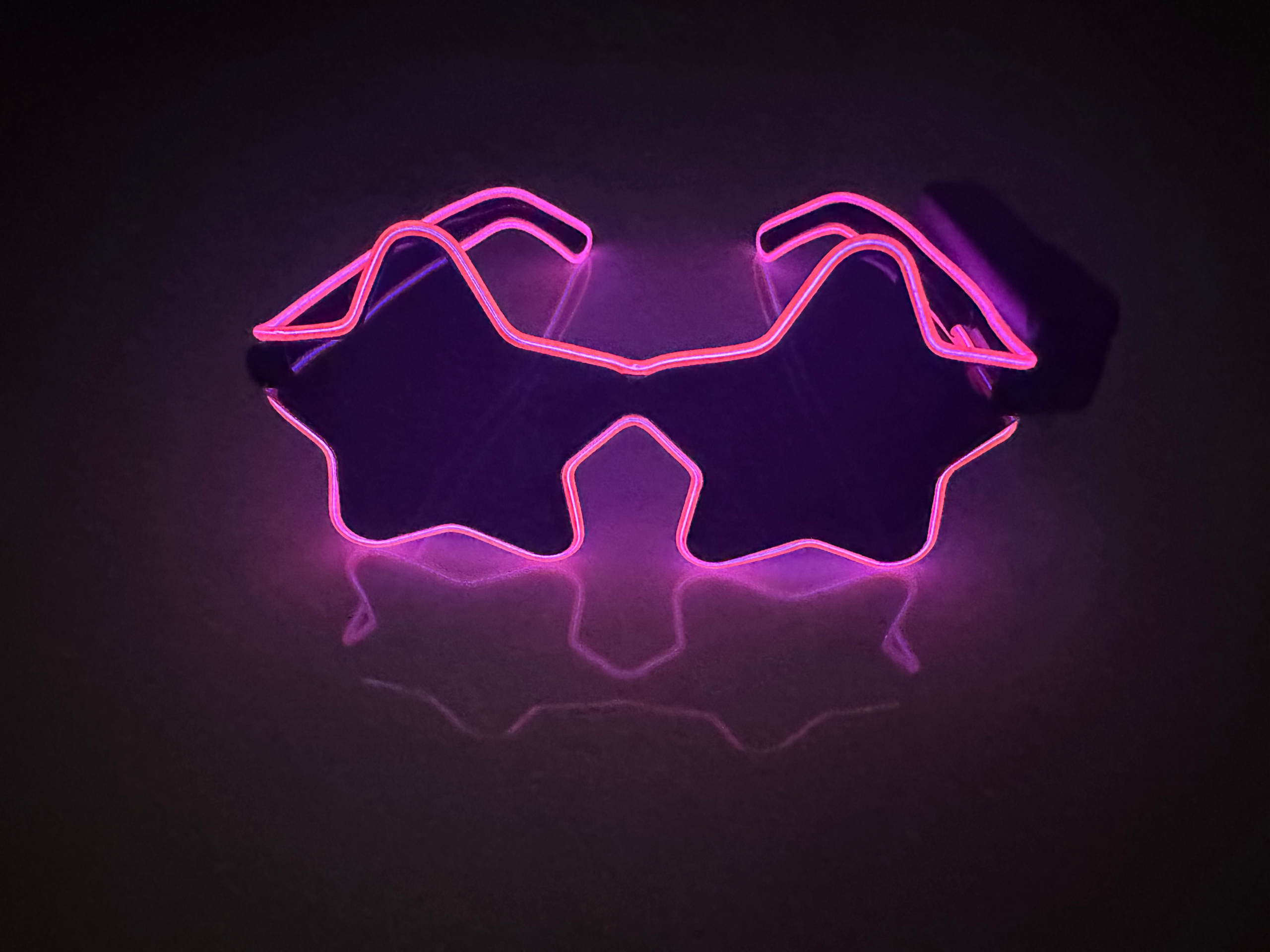 LED Star glasses Pink