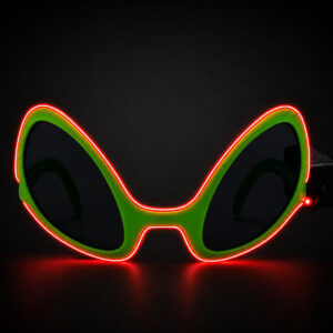 LED Alien glasses Red