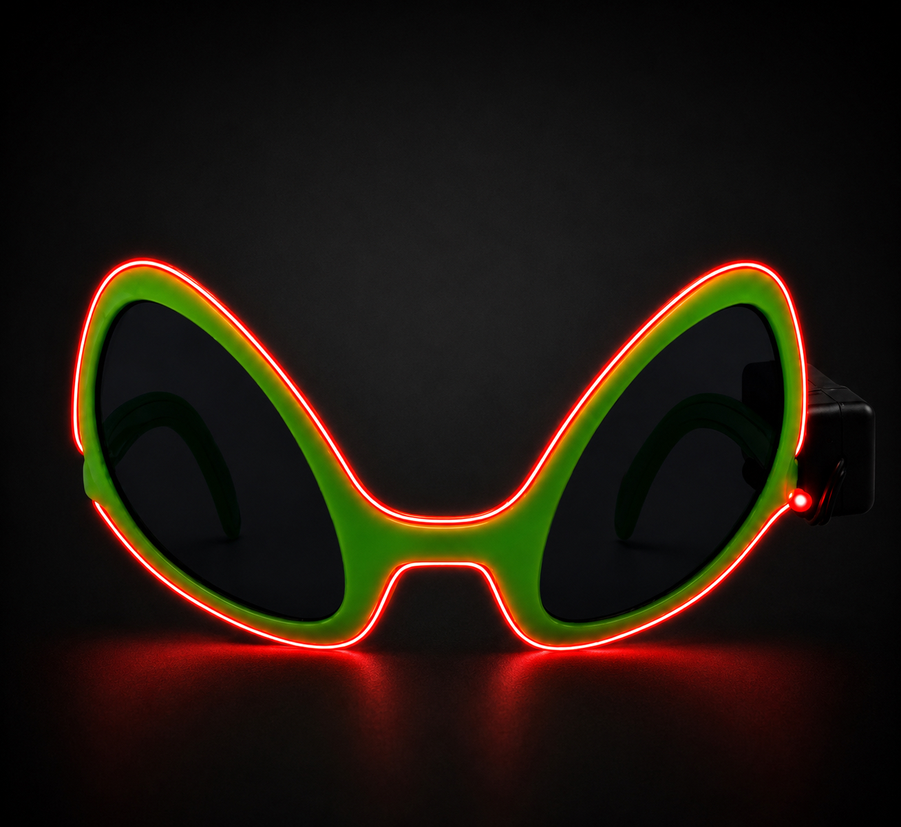 LED Alien glasses Red