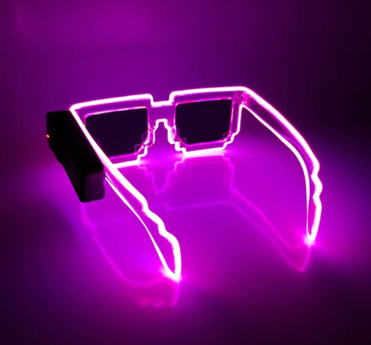 LED Pixel Glasses Pink - Image 2