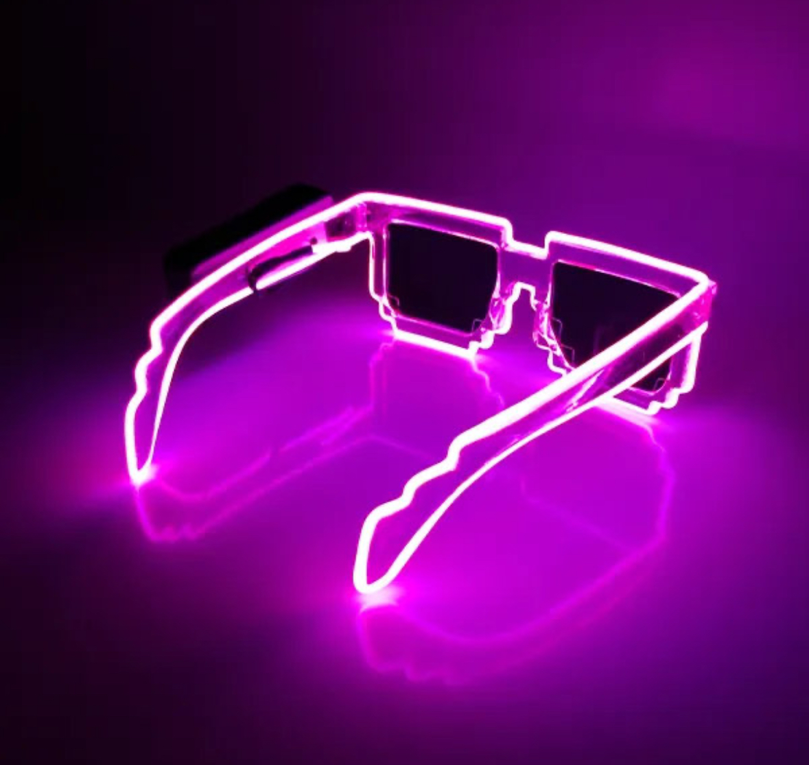 LED Pixel Glasses Pink - Image 3