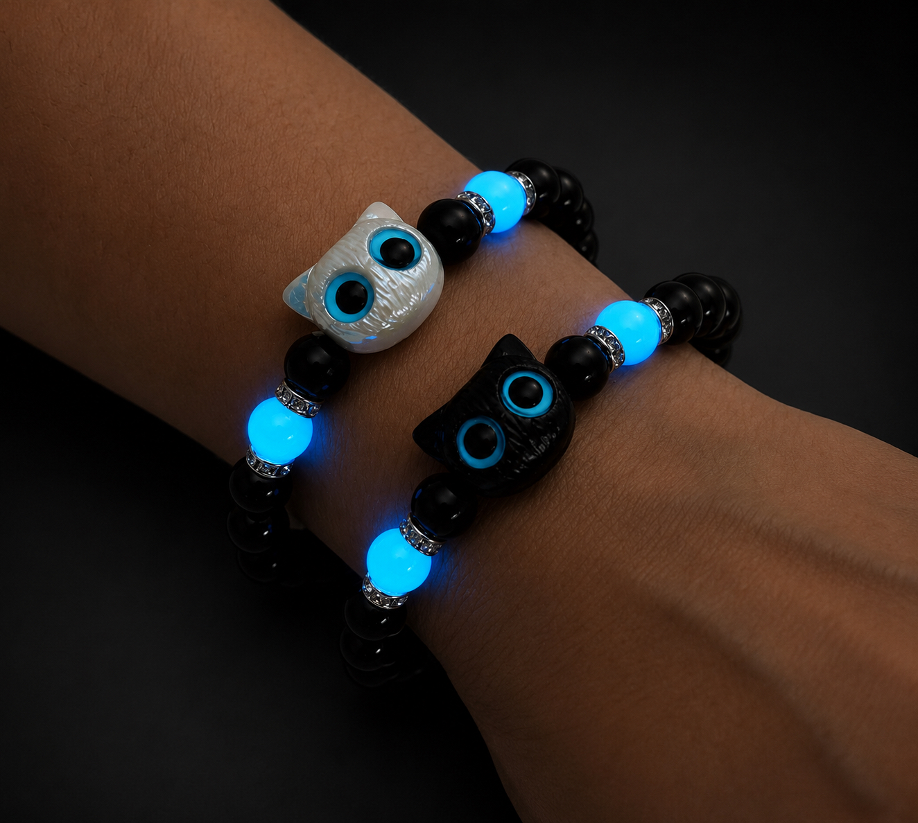 Cute Cat glow in dark bracelet - On Sale