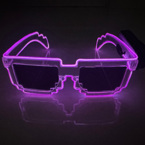 LED Pixel Glasses Purple
