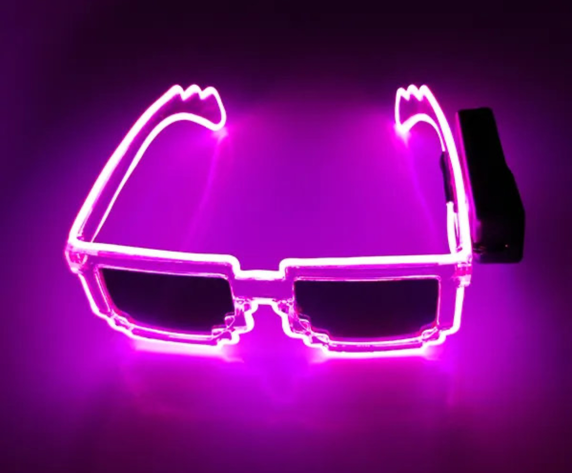 LED Pixel Glasses Pink - Image 4