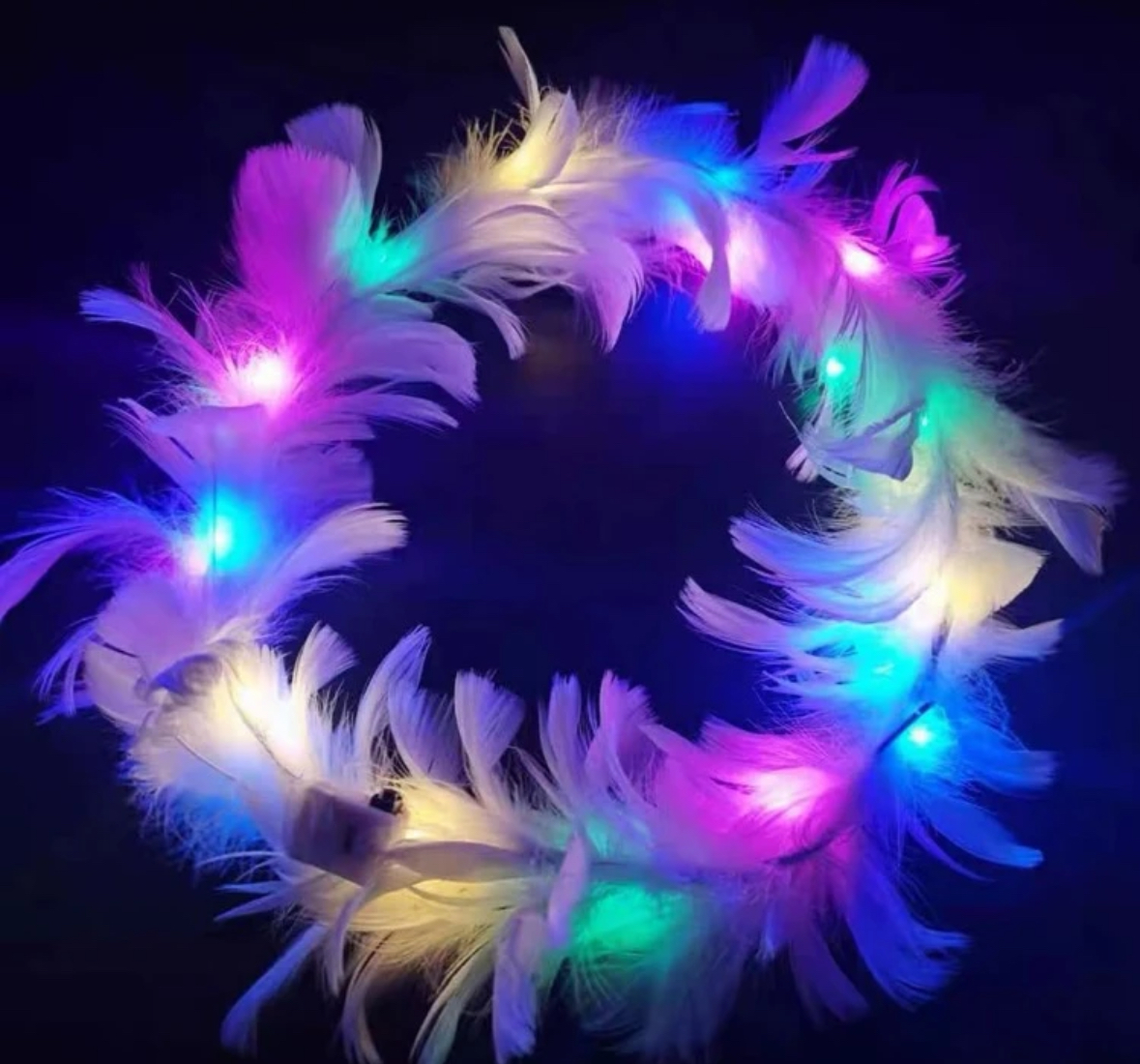 LED Feather Crown