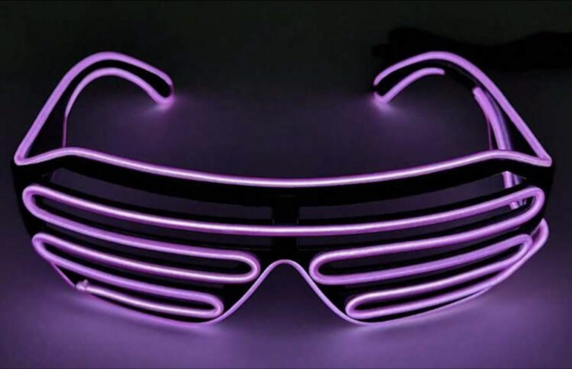 LED Venetian blind Purple with wire - On Sale