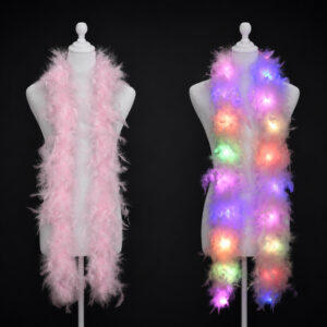 LED Feather Boa Pink - On Sale