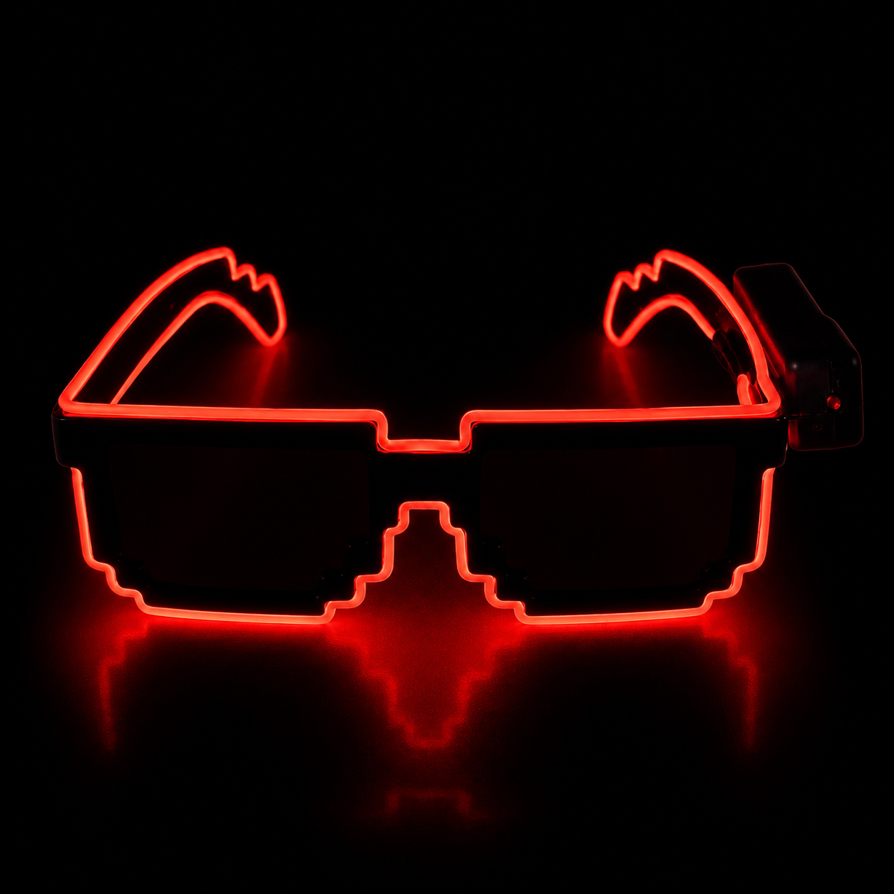 LED Pixel Glasses Red