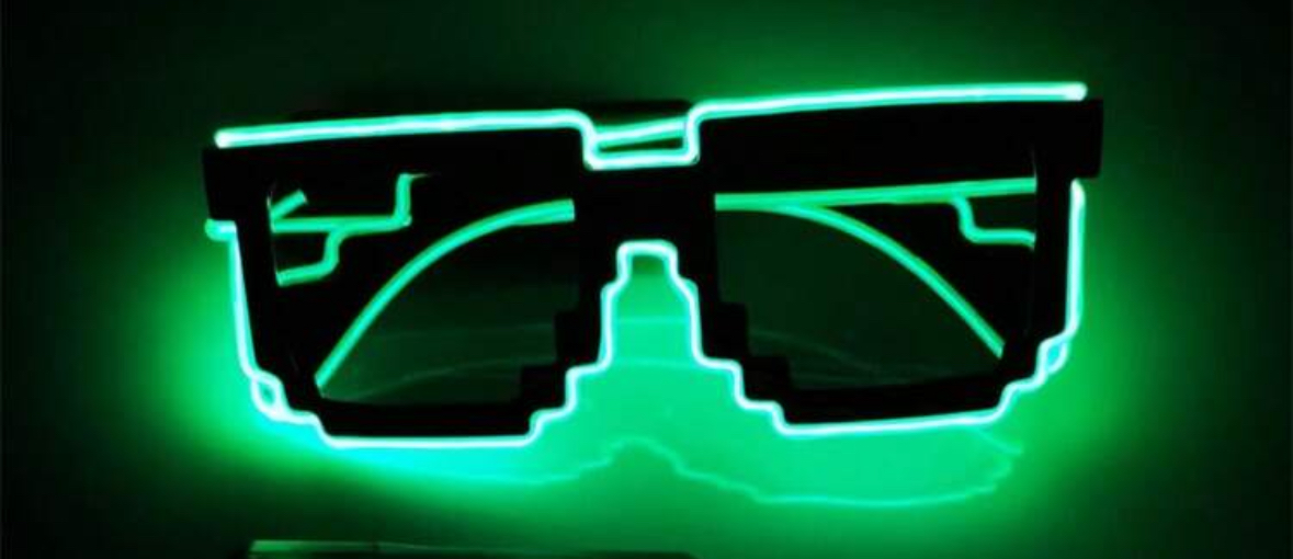 LED Pixel Glasses Green - Image 6